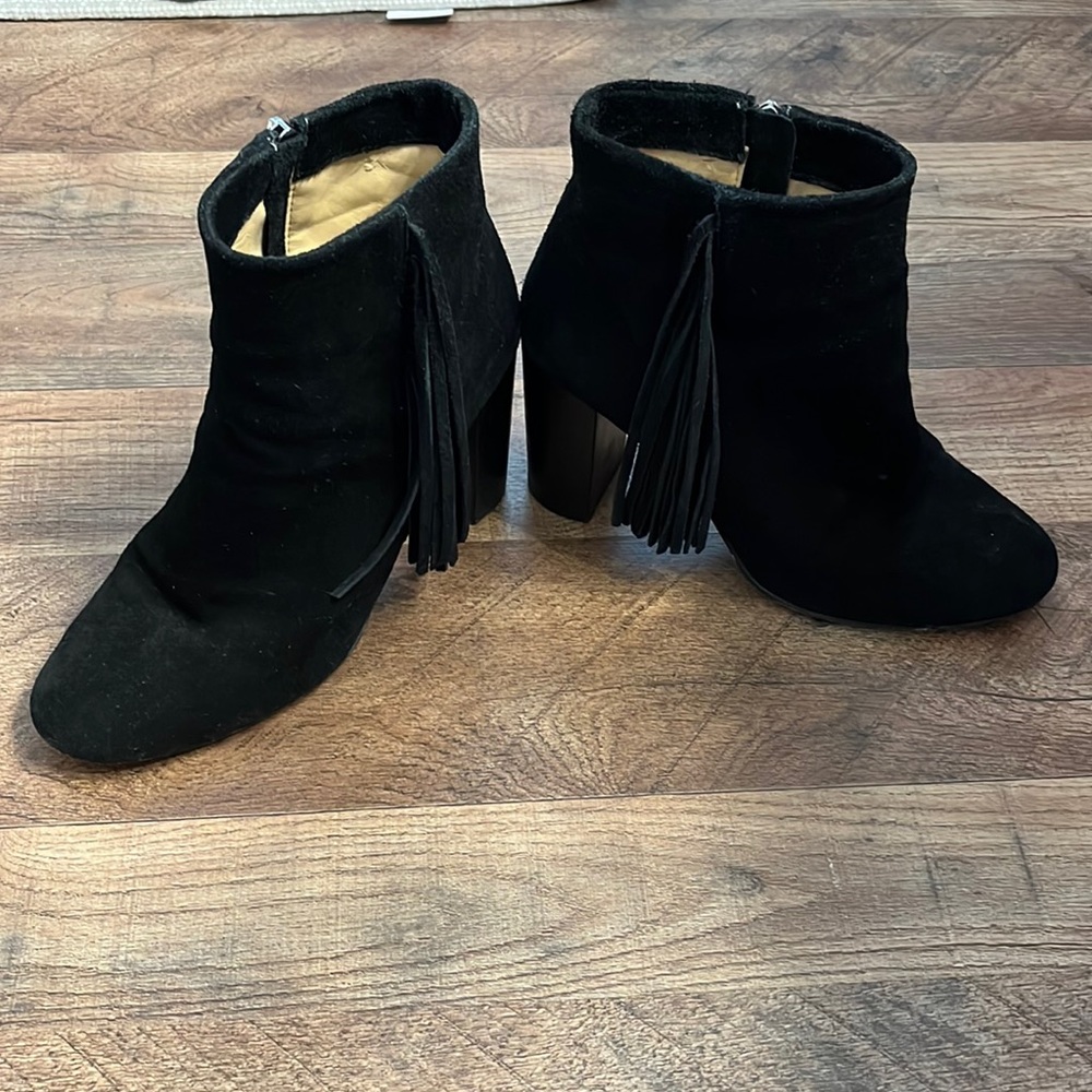 Jessica Simpson fringe ankle boot
